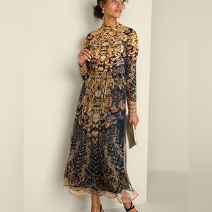 Soft Surroundings Kalista Maxi Dress Sz Petite M Birds Beautiful